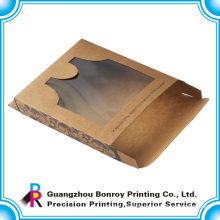 Popular customized high quality elegant printing craft paper box with clear window
